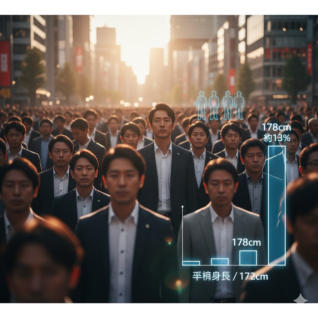178cm以上の男性の割合