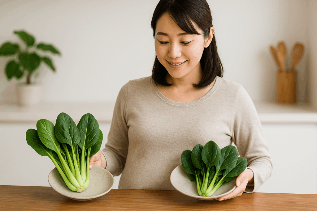 小松菜かほうれん草、使いやすさでどっちが良い？