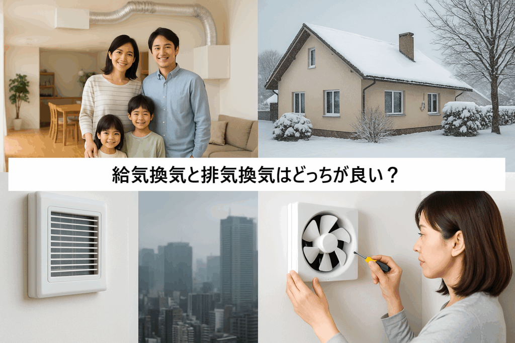 給気換気と排気換気はどっちが良い?第1種・第3種の違いを分析