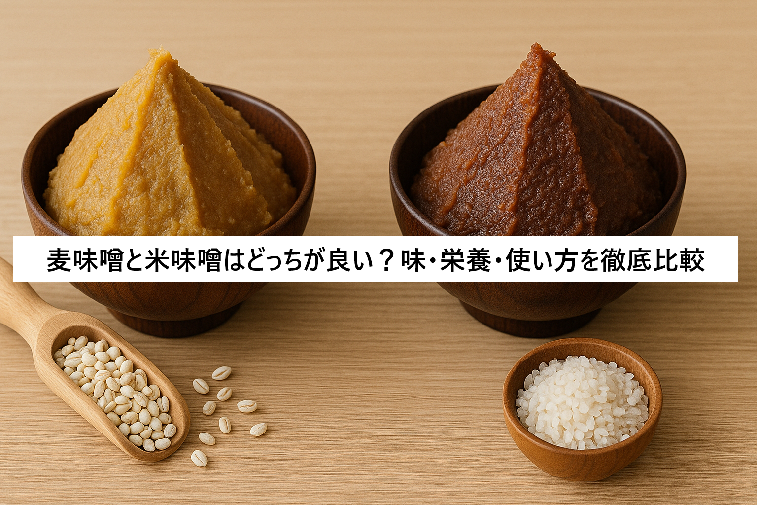 麦味噌と米味噌はどっちが良い？味・栄養・使い方を徹底比較