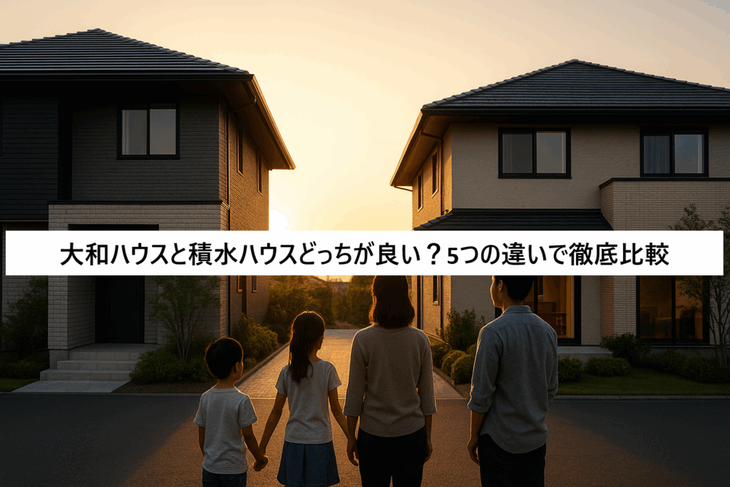 大和ハウスと積水ハウスどっちが良い?5つの違いで徹底比較