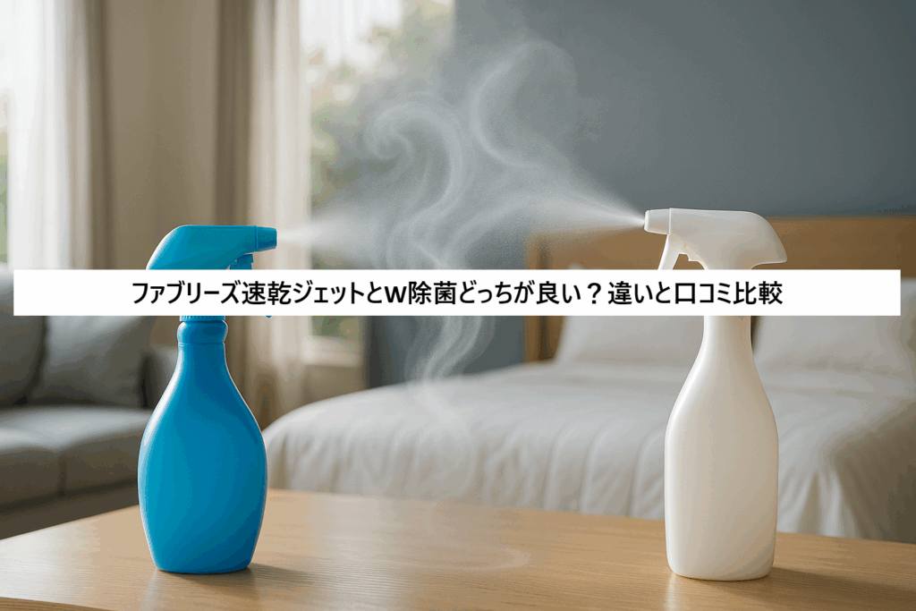 ファブリーズ速乾ジェットとW除菌どっちが良い?違いと口コミ比較