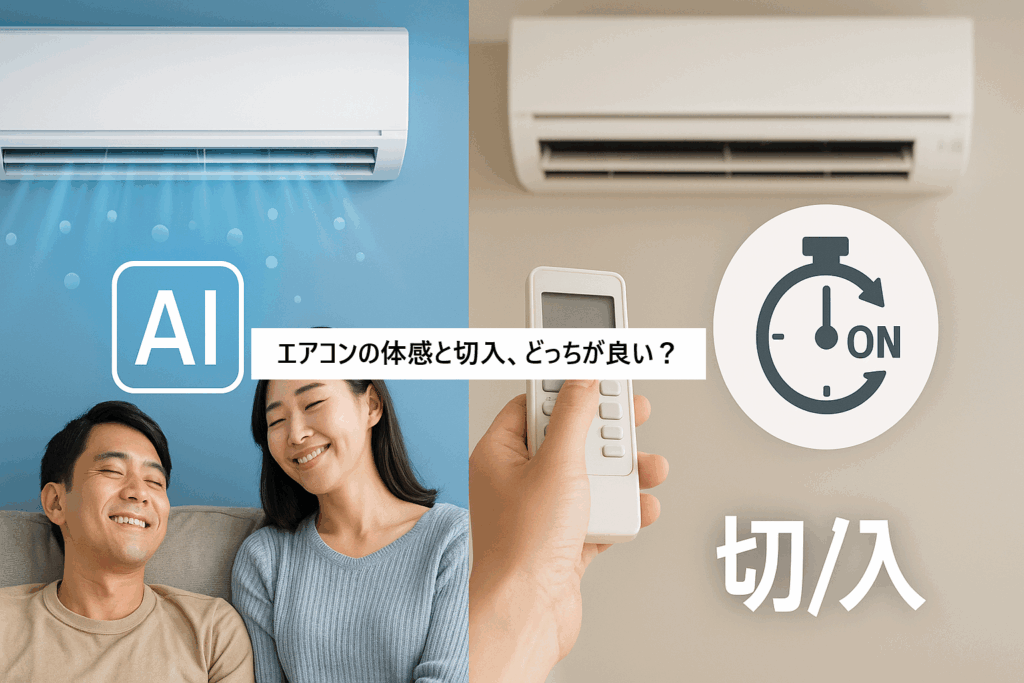 エアコンの体感と切入、どっちが良い?電気代と快適さを比較