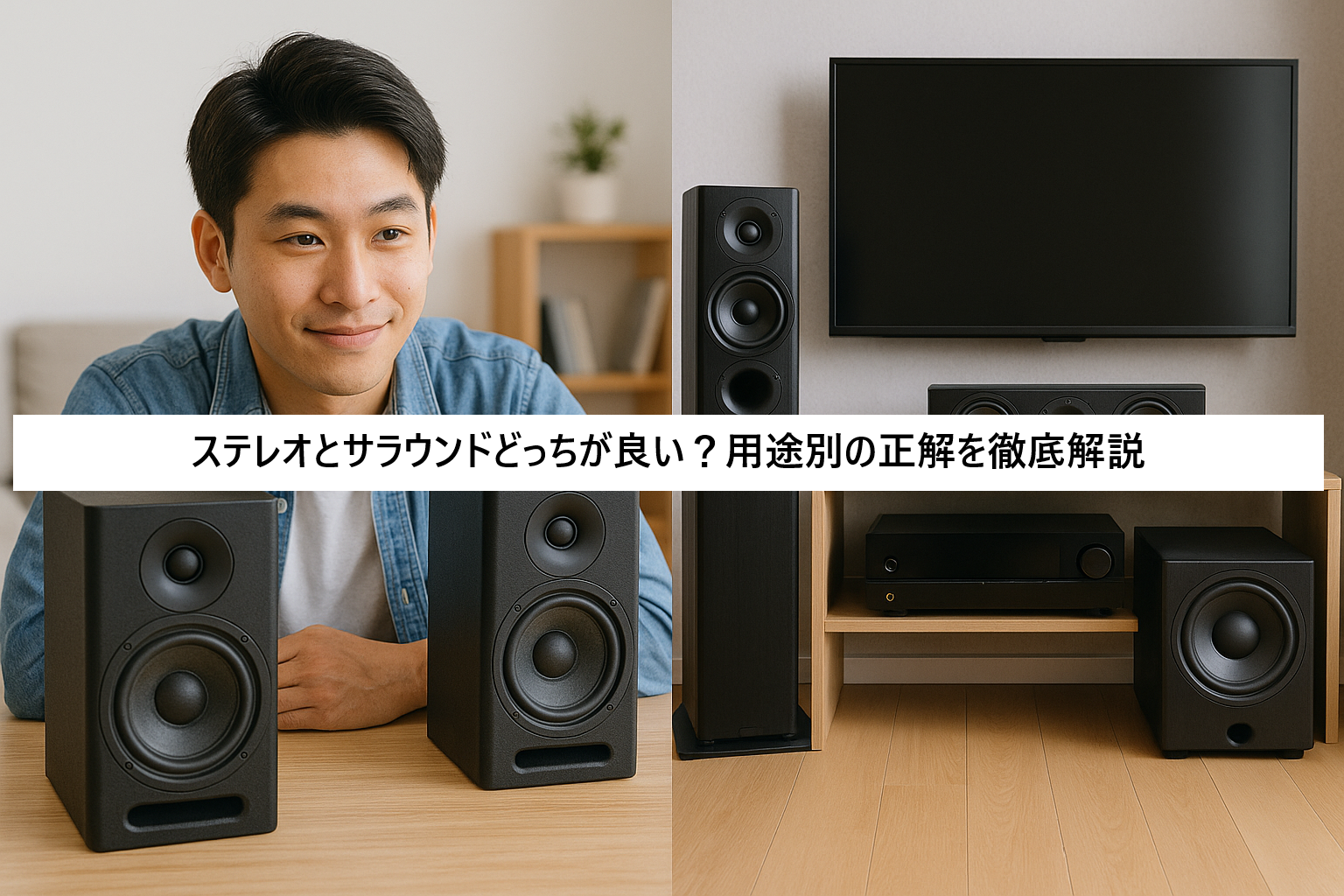 ステレオとサラウンドどっちが良い?用途別の正解を徹底解説