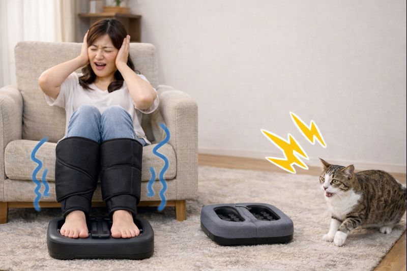 動作音がうるさいか静音性の確認