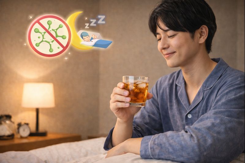 寝る前の水分補給はノンカフェインの麦茶が正解