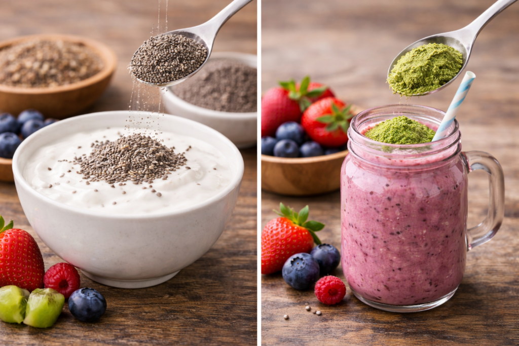 ヨーグルトやスムージーに混ぜる効果的な使い方