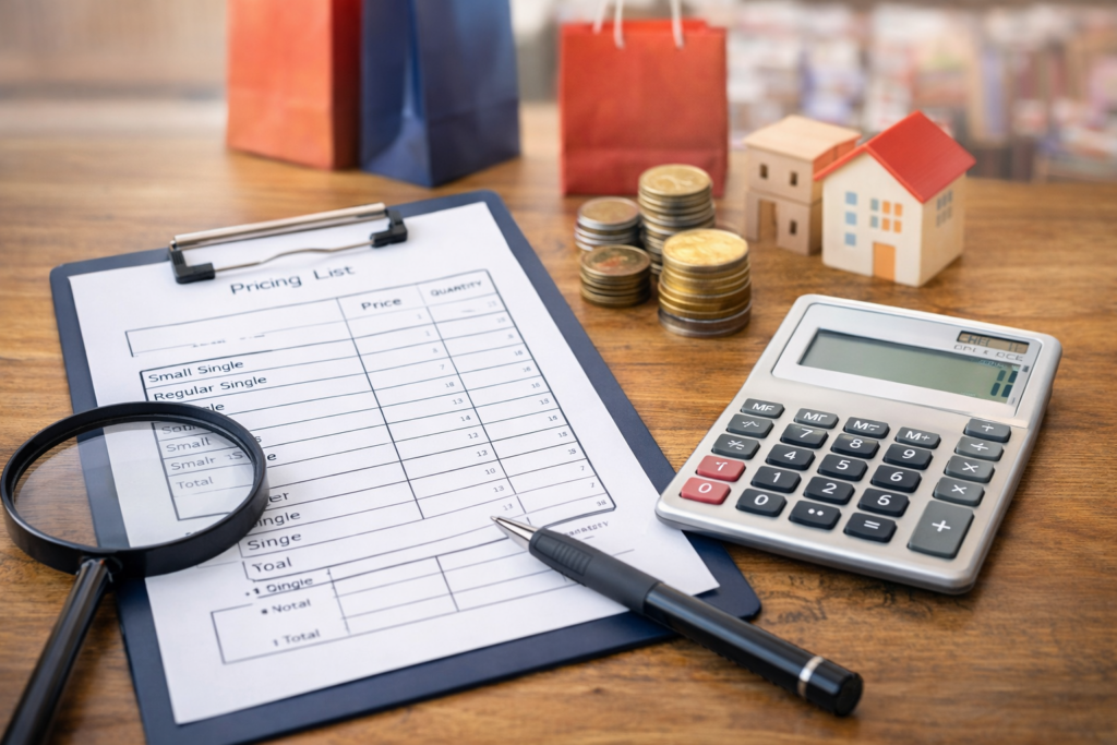 店舗ごとに異なる値段設定とコスパの計算方法