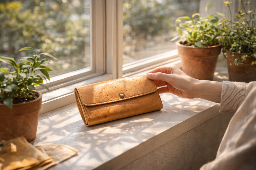 失敗しないヌメ革の日光浴と綺麗な色の育て方
