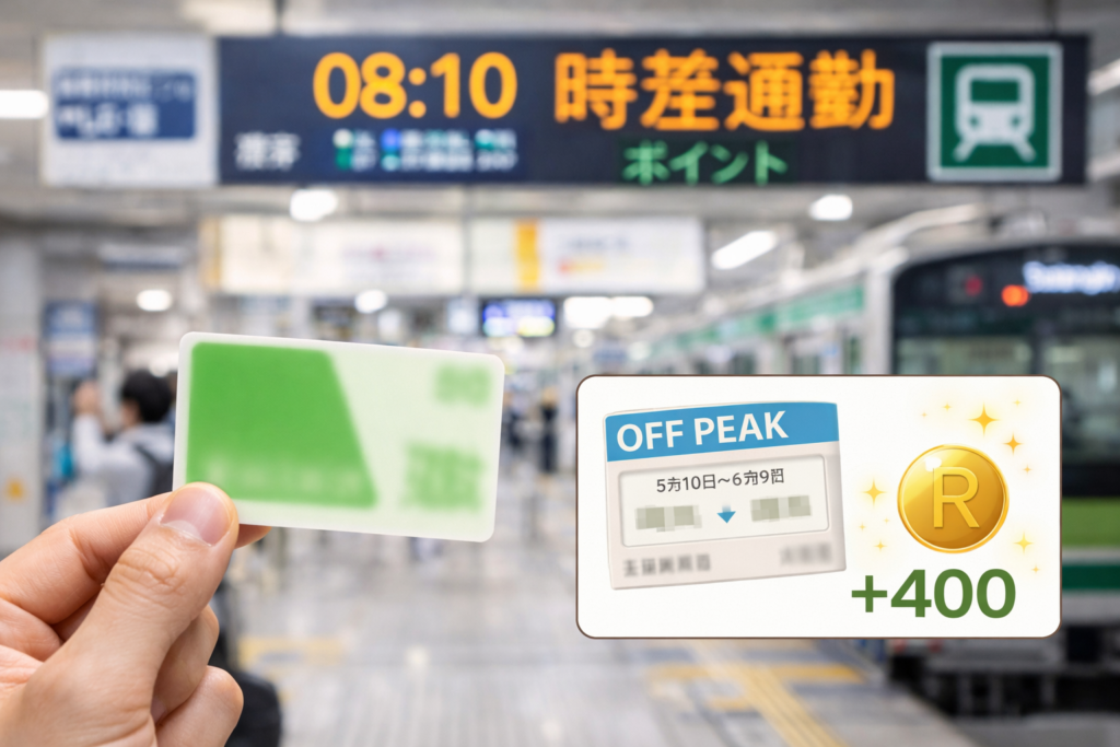 オフピーク定期券でJREポイントを貯める方法