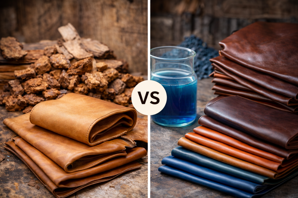 植物タンニンなめしとクロムなめしの決定的な違い